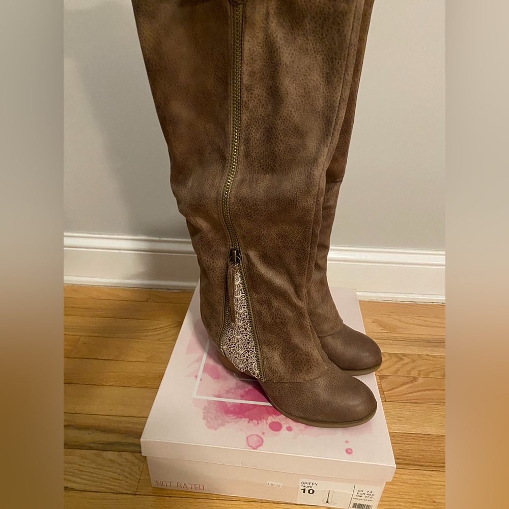 Not Rated Women's Tan Over the Knee Boots